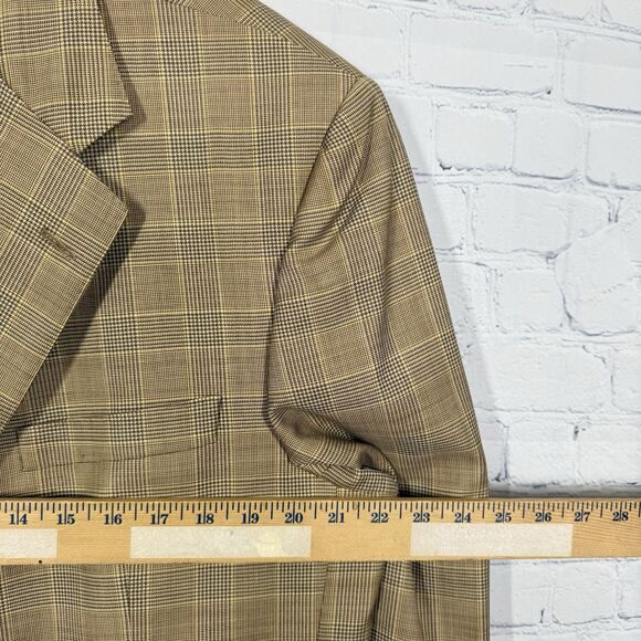 Vintage Brooks Brothers Houndstooth Blazer Mens Size 42L Plaid Wool Sports Coat - Picture 10 of 14